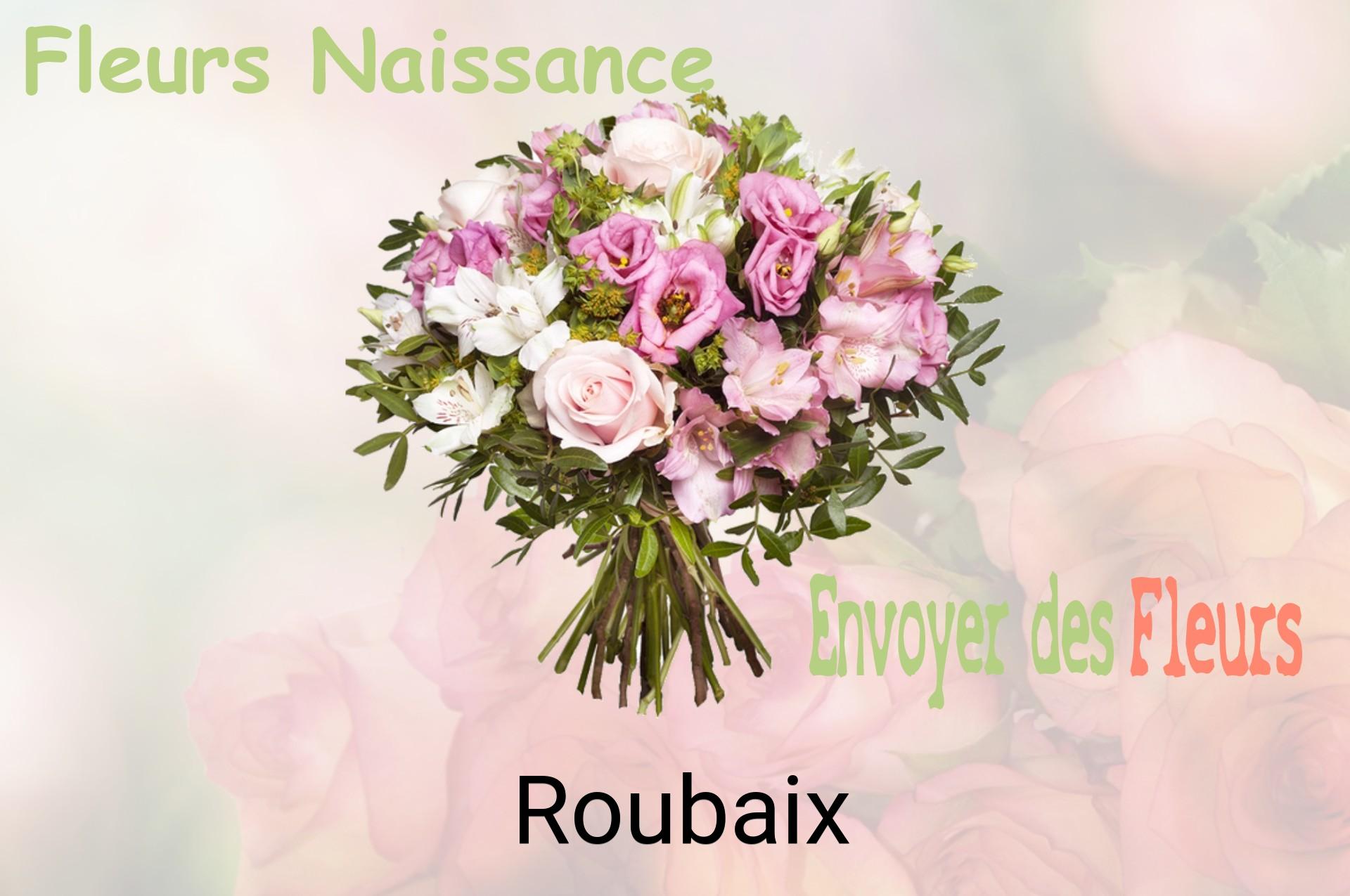 Bouquet de fleurs de naissance livré à Roubaix