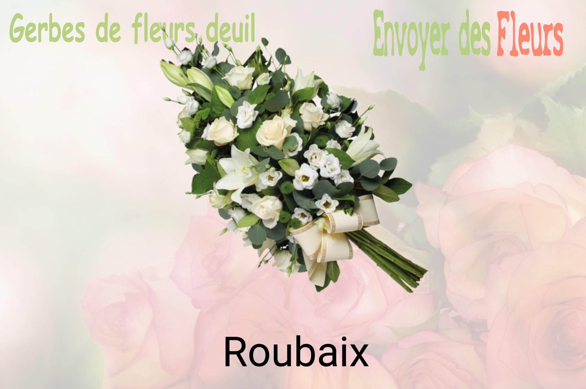 Gerbe de fleurs de deuil livrée à Roubaix